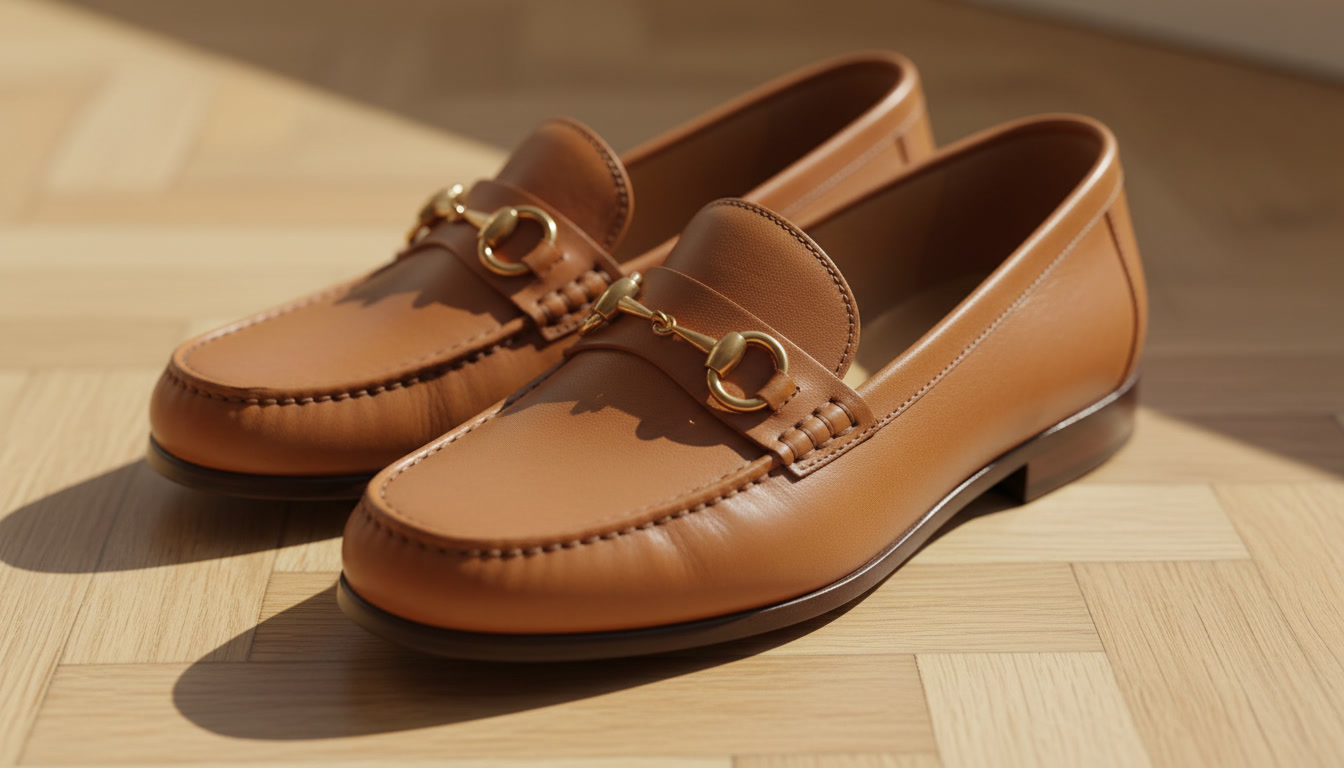 Mocassins caramel et accessoires intemporels